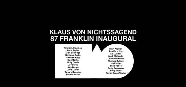 poster for “87 Franklin Inaugural” Exhibition